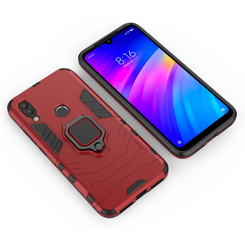 Противоударный чехол с кольцом Panther Case для Xiaomi Redmi 7