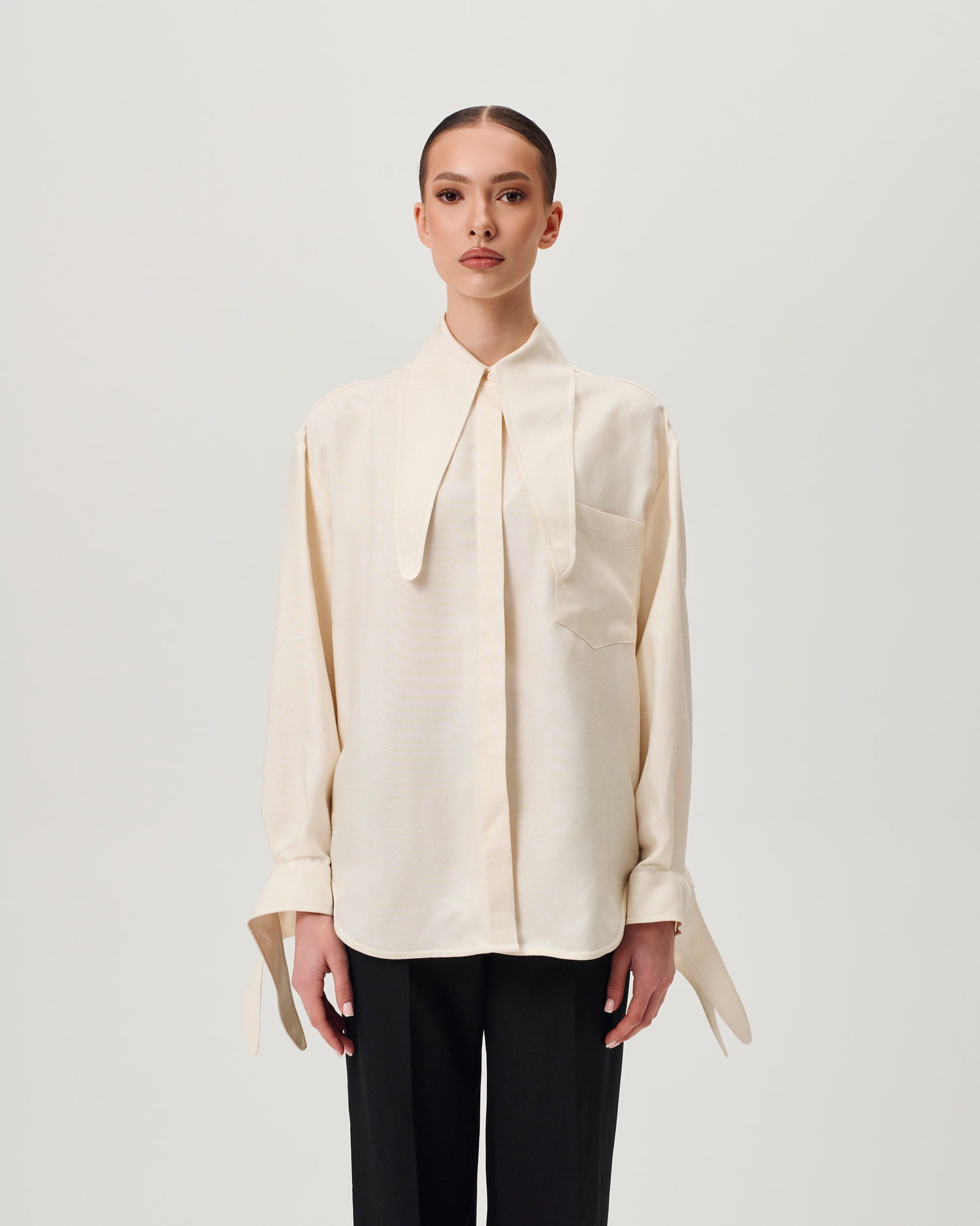 Рубашка Фунтик из светлого шелка