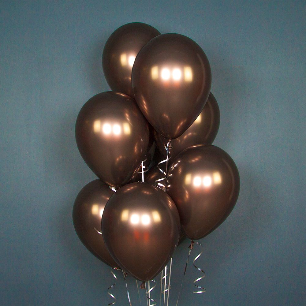 Шар (12''/30 см) Reflex, Зеркальный блеск, Трюфель (976), хром, 12 шт.