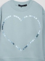 Свитшот для девочки, голубой