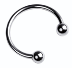 Серебристая подкова на головку пениса (Цвет: серебристый)