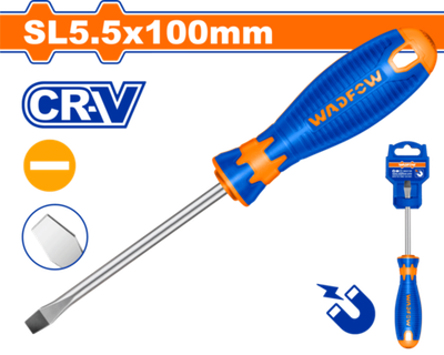 Oтвертка плоская SL5.5х100мм (12/240) WADFOW WSD1254