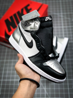 AIR JORDAN 1 RETRO HIGH OG SILVER TOE BLACK/METALLIC SILVER/WHITE