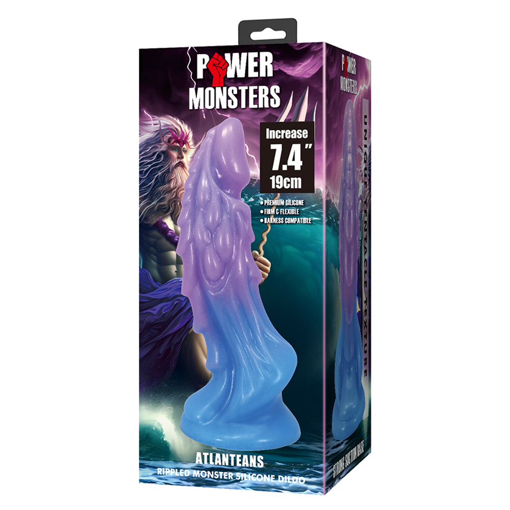 Фантазийный фаллоимитатор 19см Волнистый Атлант на присоске Pretty Love Power Monsters Atlanteans Fantasy Tentacle Dildo BW-008145