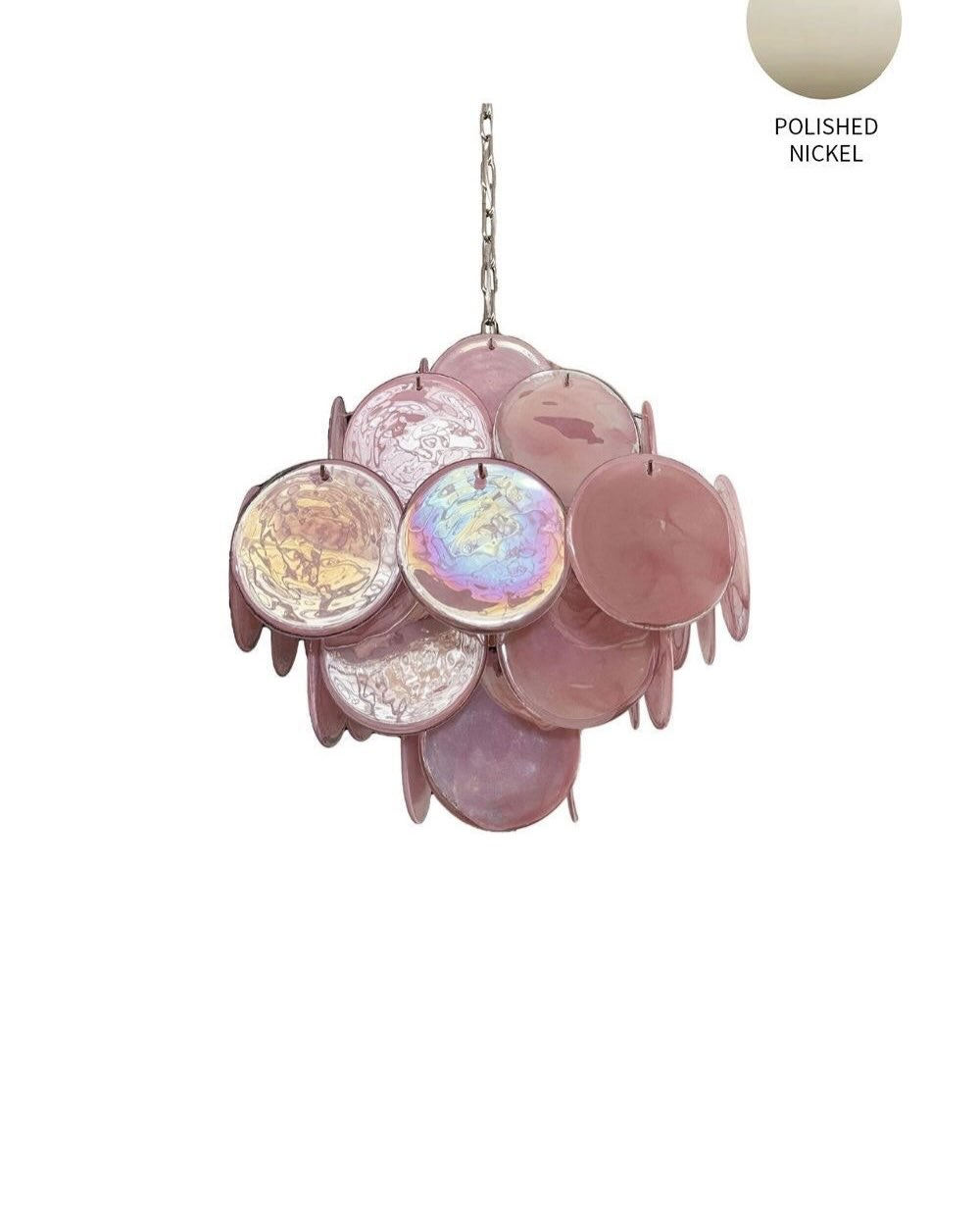 Стильные люстры из стеклянных дисков с эффектом мраморных разводов.