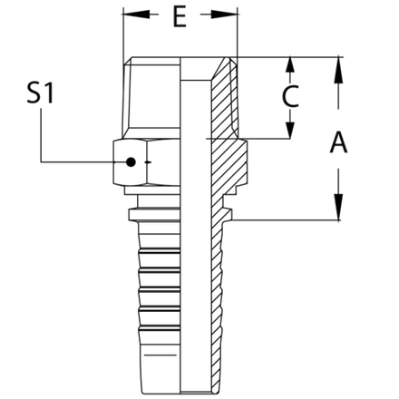 Фитинг DN 25 NPTF 1