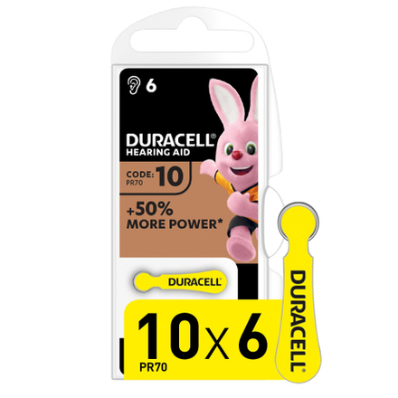 Батарейки Duracell ZA10-6BL