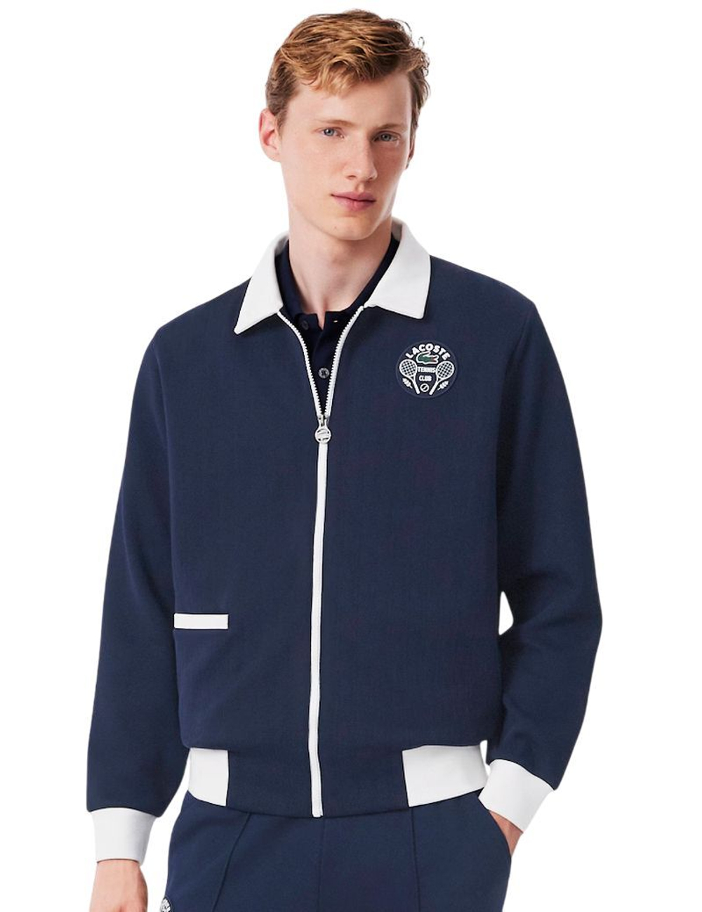 Куртка теннисная Lacoste Tennis Heritage Ultra Dry - navy blue/white