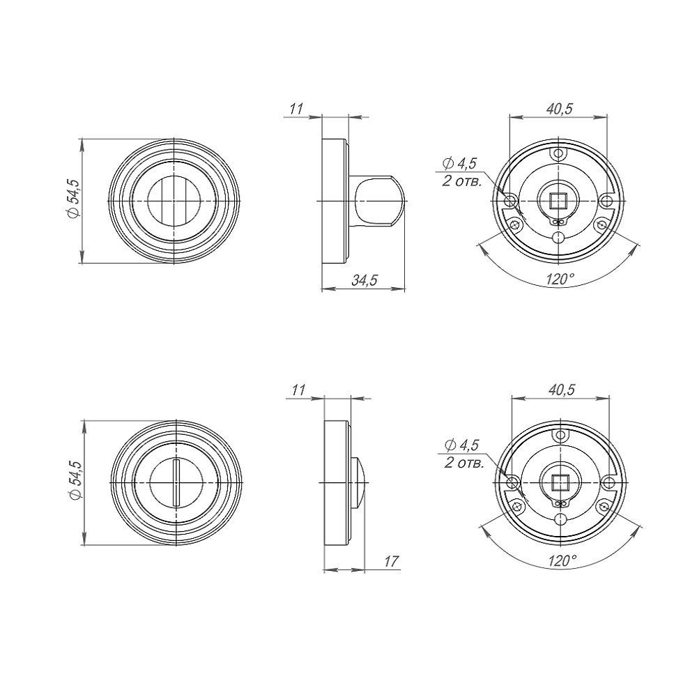 Ручка поворотная BK6 ML ABG-6 зеленая бронза