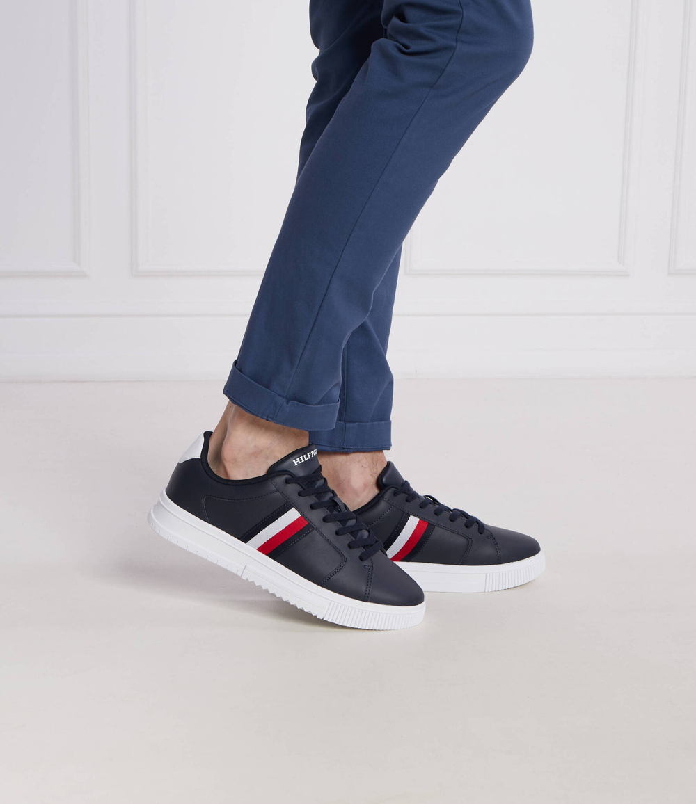 Кожаные кроссовки stripes ess Tommy Hilfiger - черный(FM0FM04895)