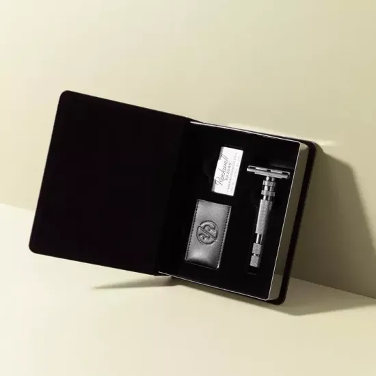 Т-образная бритва (станок) Rockwell Model T, темный хром