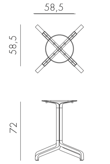 Подстолье металлическое Frasca Maxi Fix