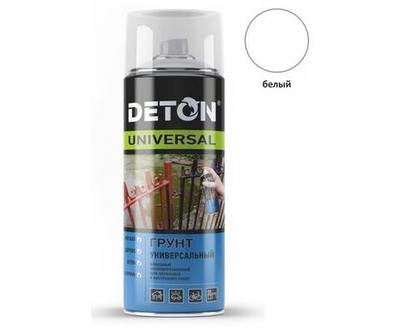 Грунт аэрозоль 520мл алкидная атмосферостойкая белая DETON Universal DTN-A70823