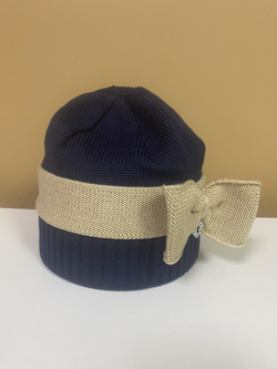 Шапочка вязаная из хлопка без подкладки, размер 52