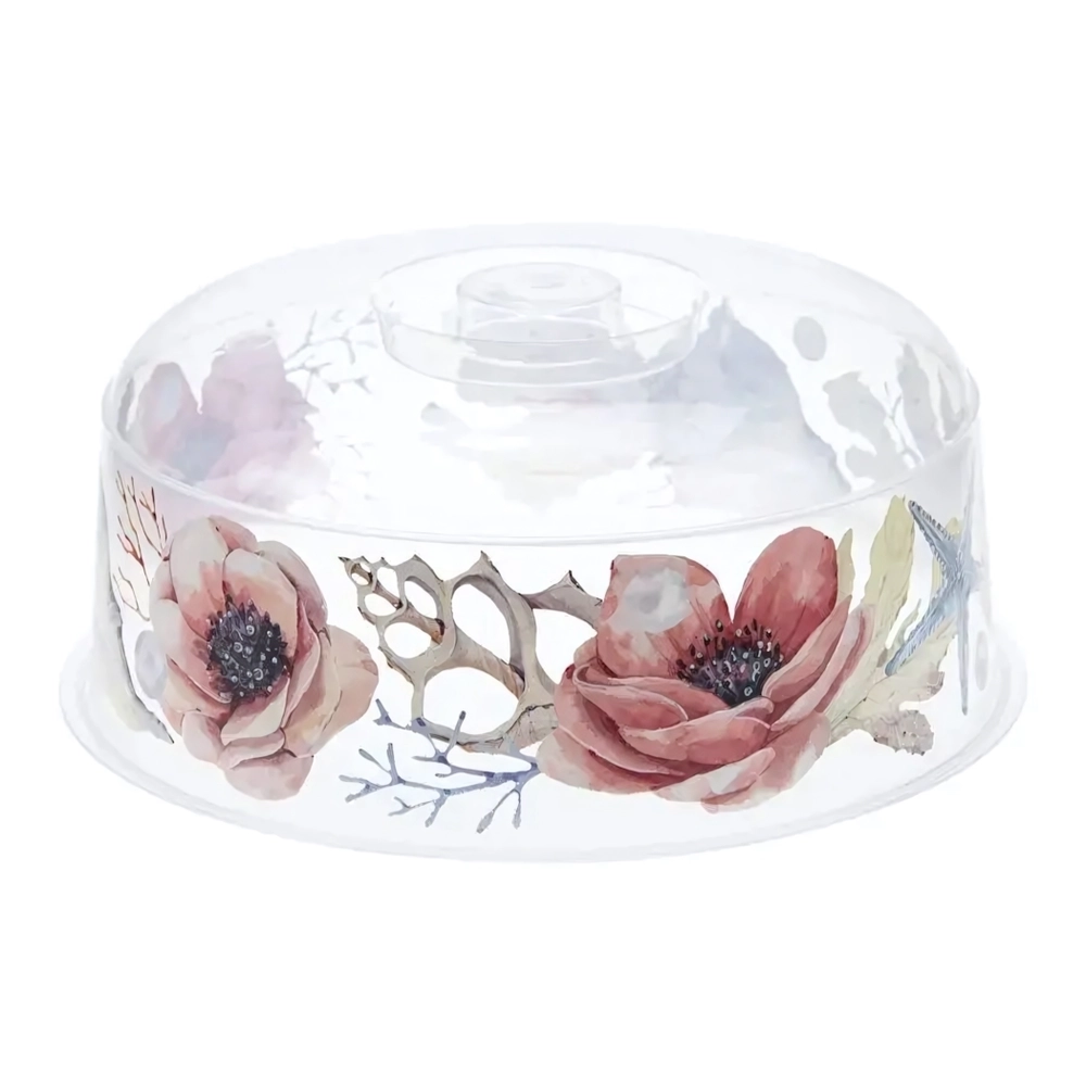 Крышка для разогрева пищевых продуктов в СВЧ-печи ДЕКО D 245мм маки