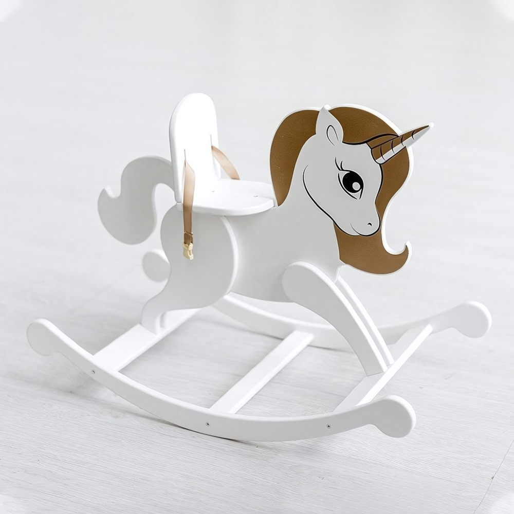 Игровая качалка для кукол. Единорог. Цвет: белоснежный шёлк (Shining Crown)
