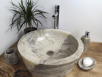 Раковина из оникса Drum Grey Medium DO-60201 45*45*15