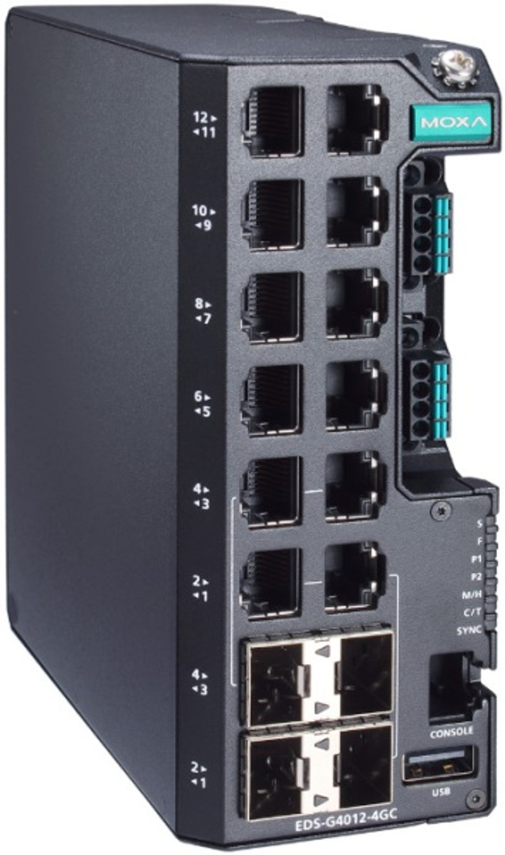 Коммутатор управляемый MOXA EDS-G4012-4GC-HV