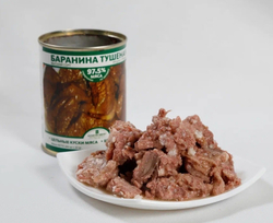 Мясо тушеное (говядина, баранина, конина в ассортименте), 1 коробка (56 банок)