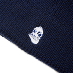 Beanie Hat Embroidered Logo Navy