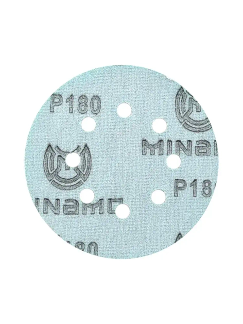 125мм P180 10шт. Шлифовальный абразивный круг для шлифовки под липучку Minamo Light Matter 125мм FB