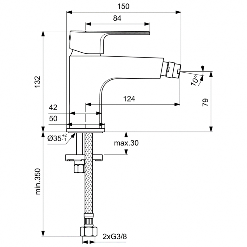 Смеситель Ideal Standard BC690AA для биде