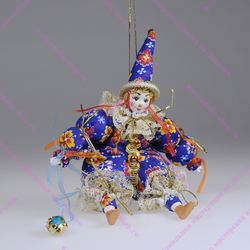 Ёлочная игрушка Сидячий клоун