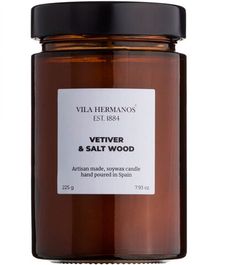 Vetiver & Salt Wood, свеча Apothecary Collection, Vila Hermanos