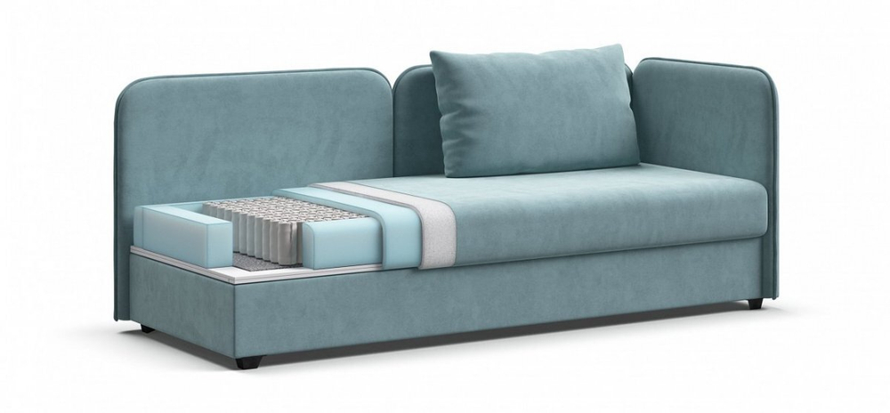 Тахта Ирис Велюр Монолит аква