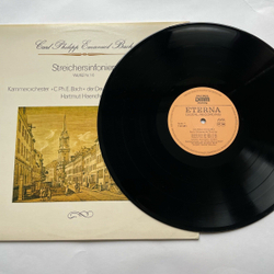 Винтажная виниловая пластинка LP Carl Philipp Emanuel Bach Бах, Kammerorchester Carl Philipp Emanuel Bach, Staatskapelle Berlin, Hartmut Haenchen Streichersinfonien Wq 182 Nr.1-6 (ГДР 1989)
