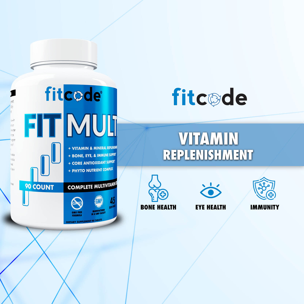 fitcode, Fit Multi, полный мультивитаминный комплекс, 90 таблеток
