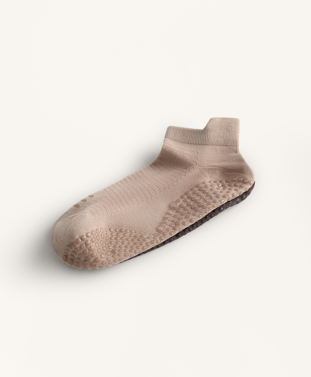 OYSHO Две пары носков-следков из смесового хлопка с высоким вырезом, мокко