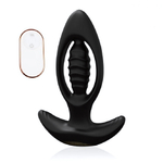 Анальный вибромассажёр Premium с пультом ДУ 12,6 см