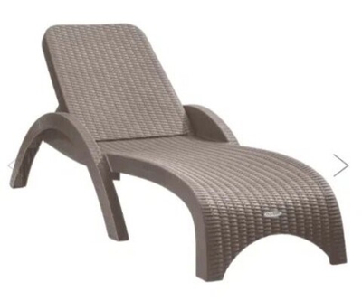 Шезлонг RATTAN (серый) пластик в Екатеринбурге