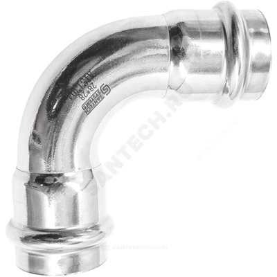 Отвод сталь нерж AISI 304 90гр Дн 15 пресс SantechSystems