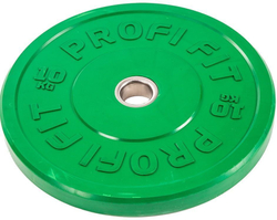 Диск для штанги каучуковый, цветной D51 мм PROFI-FIT 10 кг