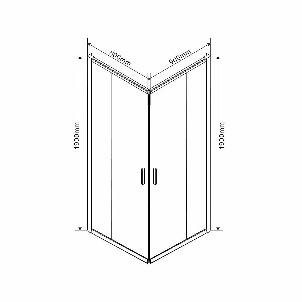 Душевой уголок Vincea Garda VSS-1G8090CL 90x80 стекло прозрачное/профиль хром