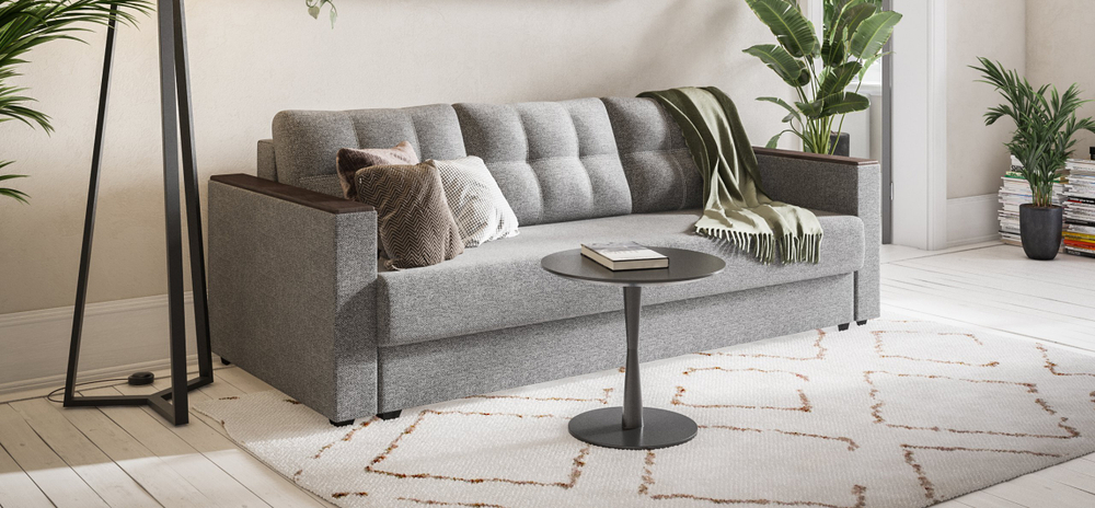 Диван Атланта Рогожка Мальмо серый