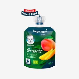 Пюре Gerber Спелое манго органическое (6+ мес) 90 г