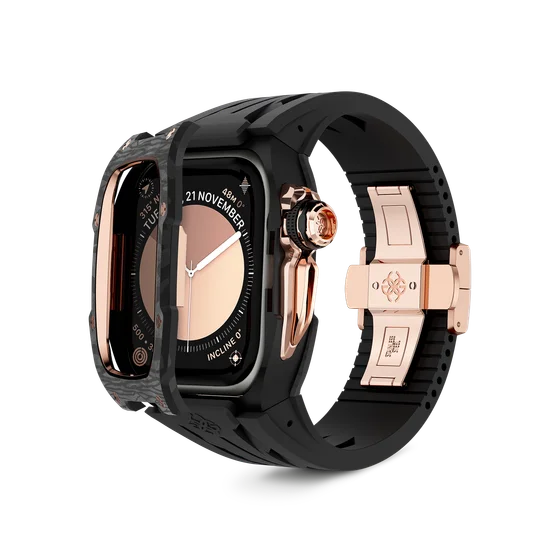 Корпус для Apple Watch RSCIII46 - Rose Gold Carbon