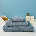 Полотенце махровое 50*90см «Vivien» цвет грозовое небо 10340 плотность 400гр/м2 с петелькой-подвесом