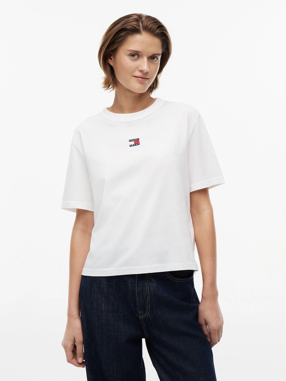 Футболка Tommy Jeans Badge Boxy Ecru