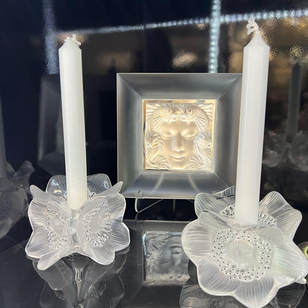 Подсвечник Анемоны прозрачный Lalique