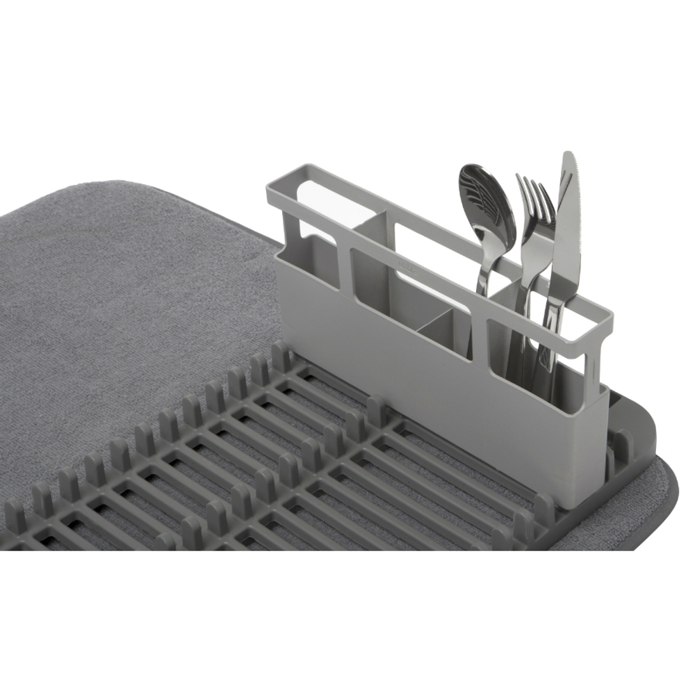 Коврик для сушки посуды с подставкой udry, 46х27,3х61 см, темно-серый