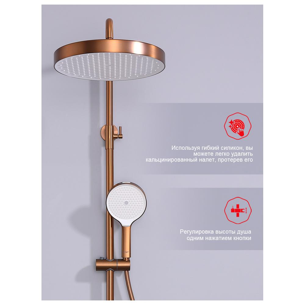 Душевая система Raglo R07.24.33, матовая медь