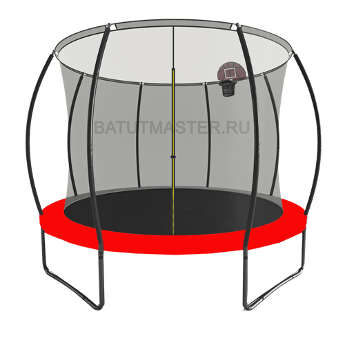 Батут детский с сеткой и баскетбольным кольцом диаметр 16 фт