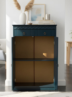 Тумба Индра 118.5x78.8x36.5, серая из МДФ, с ящиками, Dipriz