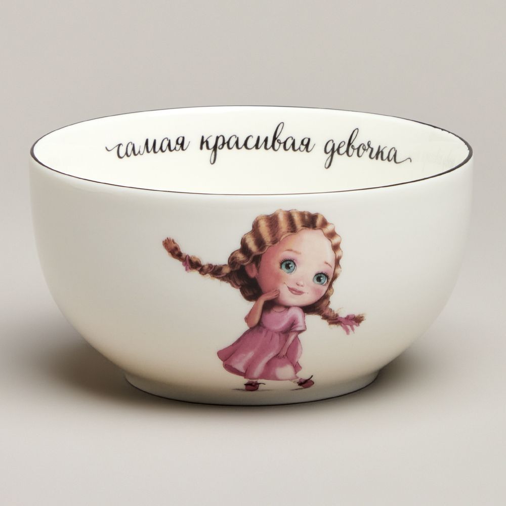 НАБОР ПОСУДЫ LEFARD КРАСИВАЯ ДЕВОЧКА, 3 ПР.: САЛАТНИК 470МЛ, ТАРЕЛКА 20СМ, КРУЖКА 220МЛ
