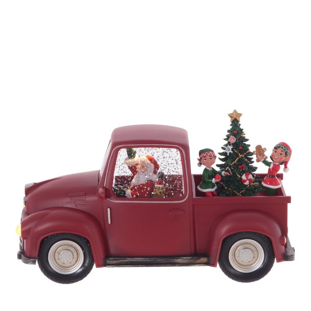 GAEM Изделие декоративное "Дед Мороз на машине" (подсвет, вьюга, муз, AA х3 н/п +USB), L28 W12 H17 см