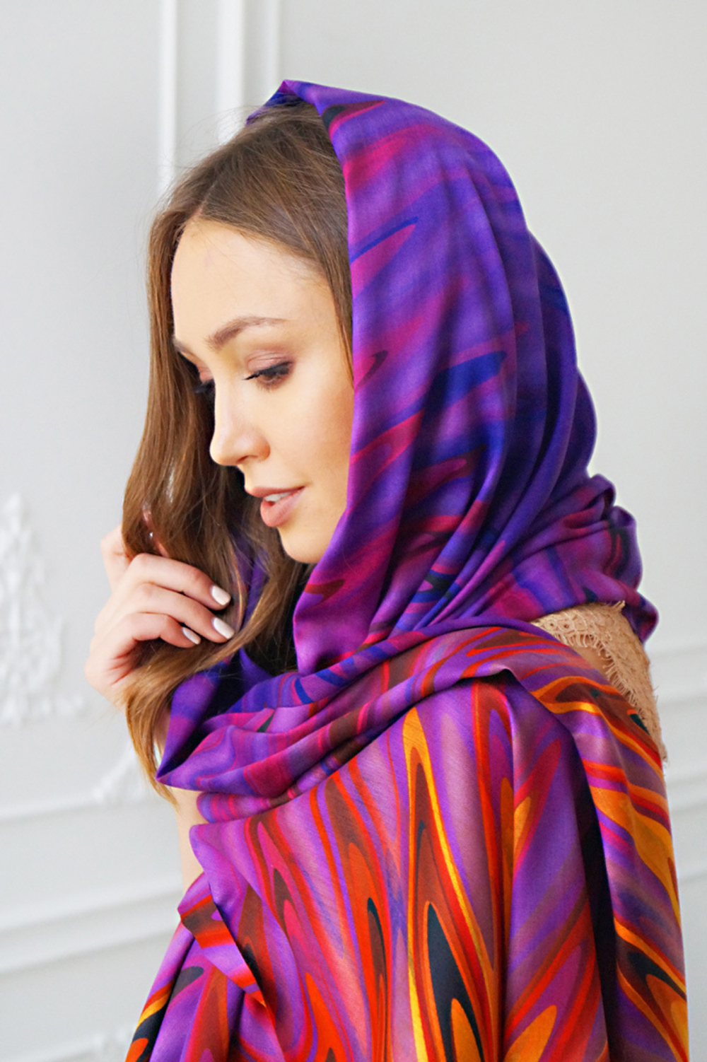 LIGVIANNI Палантин Kerchief Purple